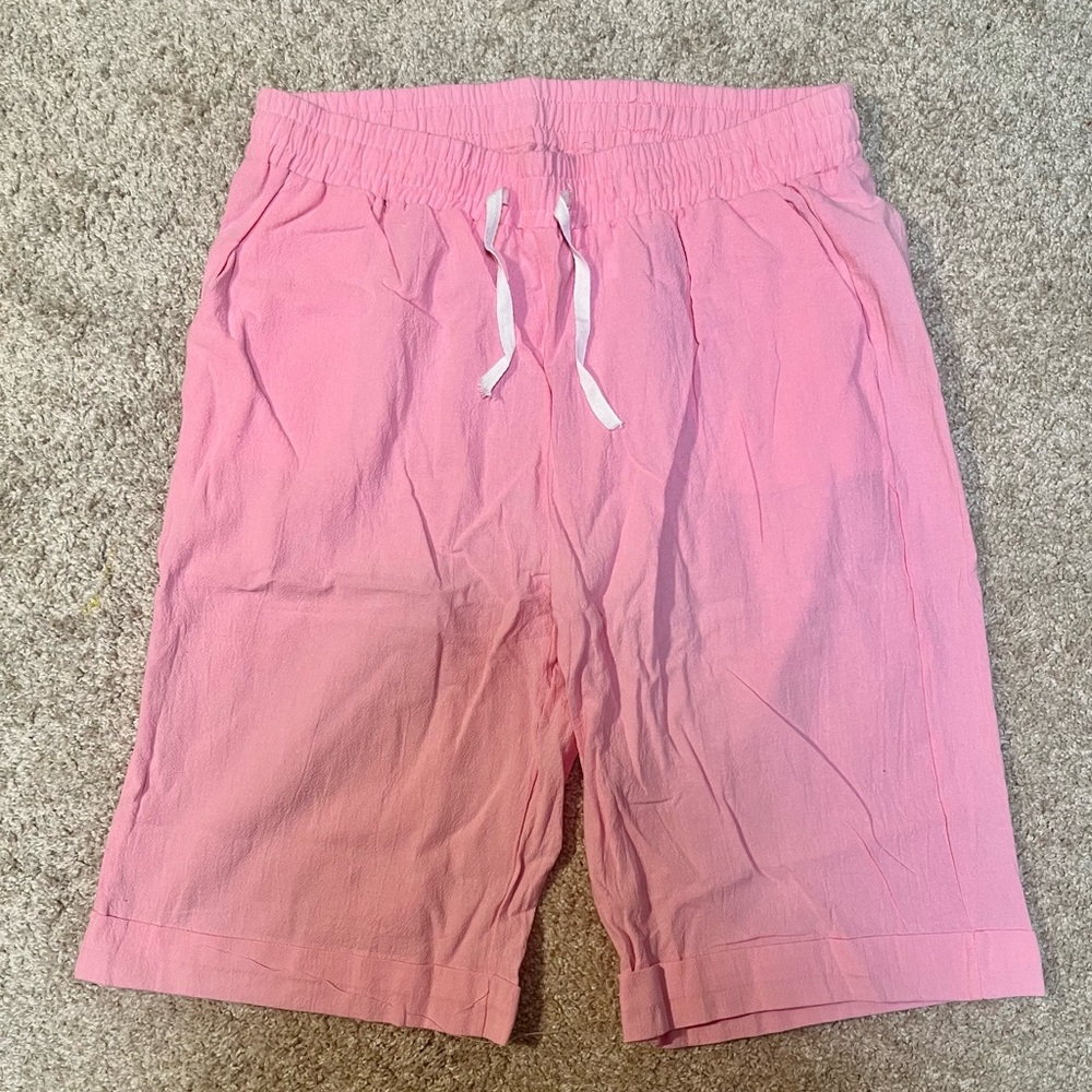 Pink Drawstring Shorts